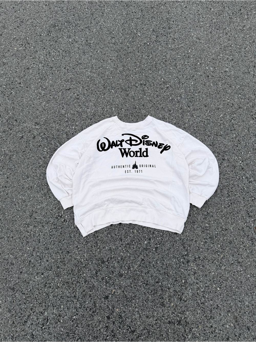 Disney Parks Walt Disney World Auth Orig Est 1971 Pullover Sweatshirt White XXL